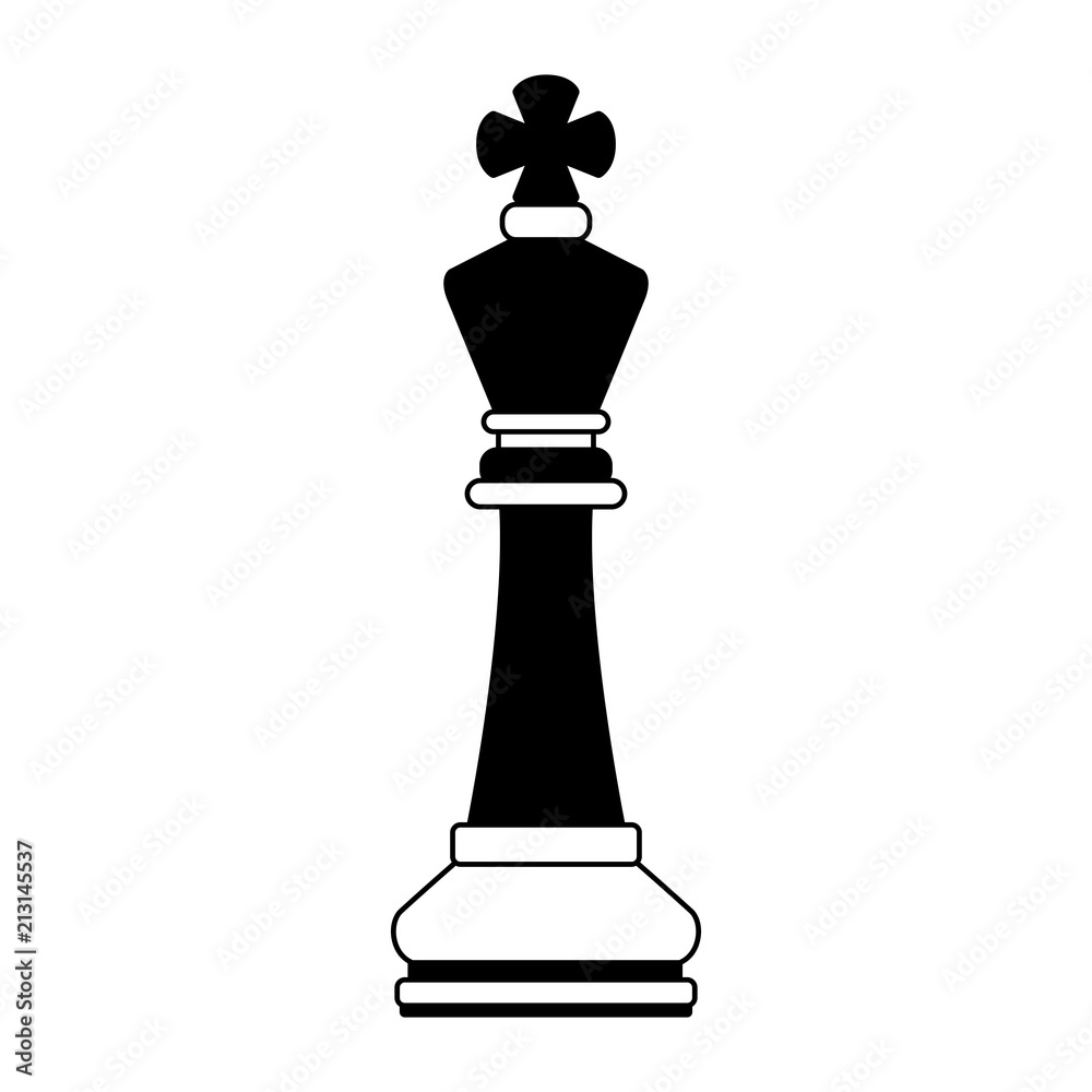 Black And White Chess Game Figures Vector Stock Illustration - Download  Image Now - Chess, Chess Piece, Icon - iStock