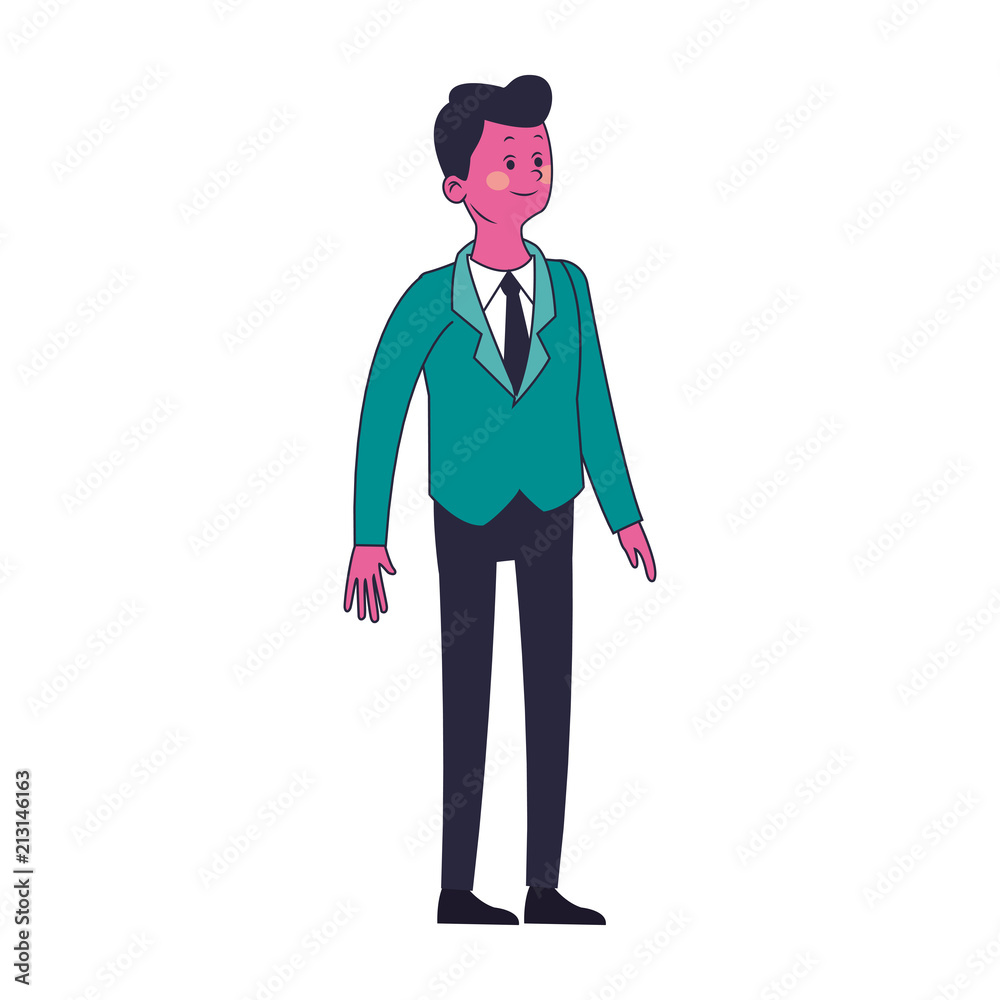 Obraz premium Executive businessman cartoon vector illustration graphic design