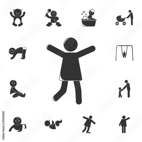 girl icon. Detailed set of children life. Premium graphic design. One of the collection icons for websites, web design, mobile app