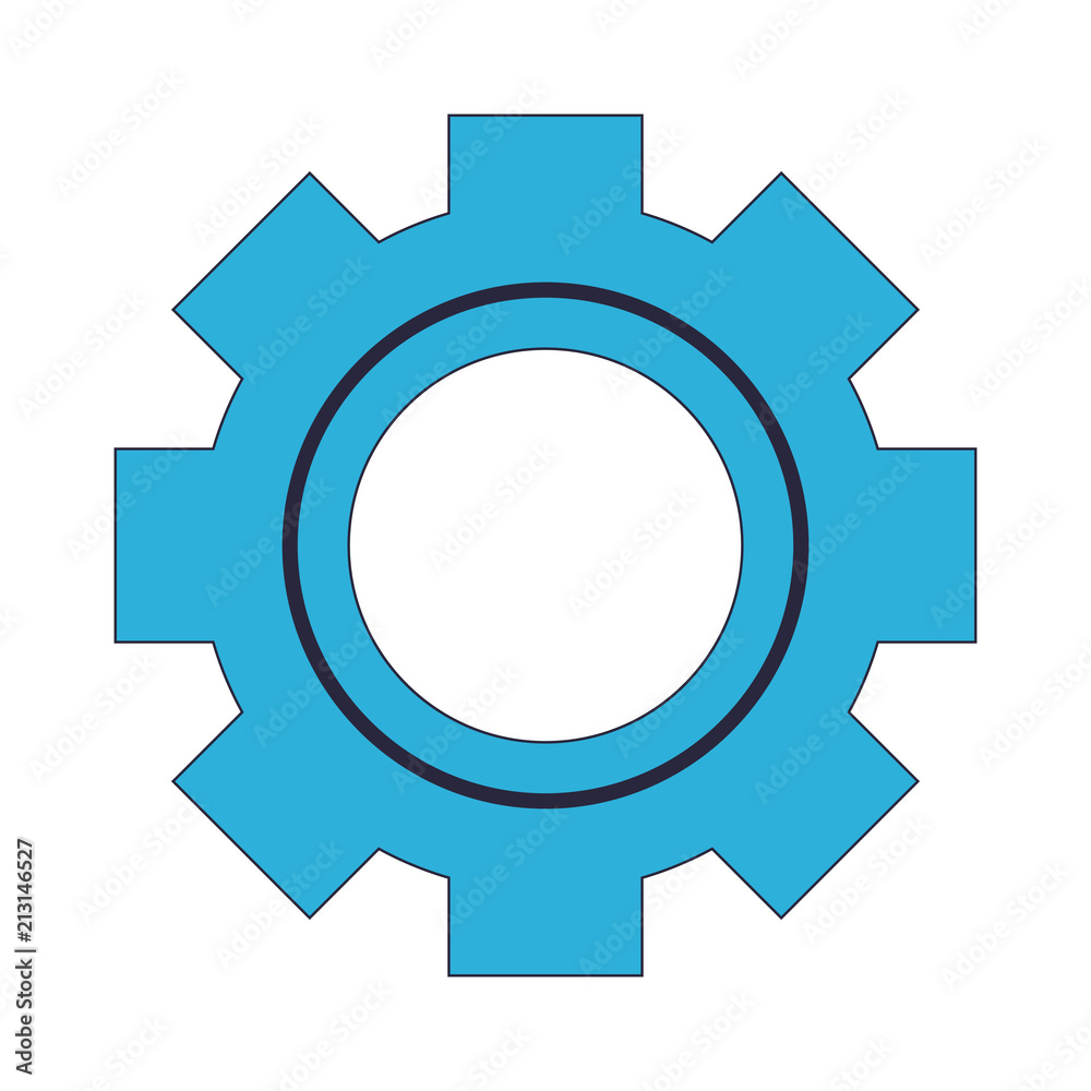 Gear machinery piece vector illustration graphic design