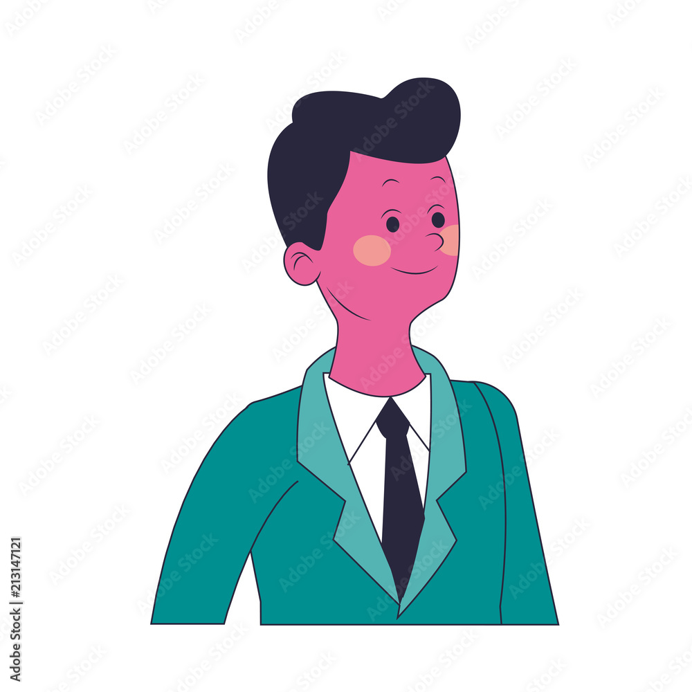 Executive businessman cartoon vector illustration graphic design