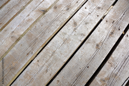 wood plank walkway close-up