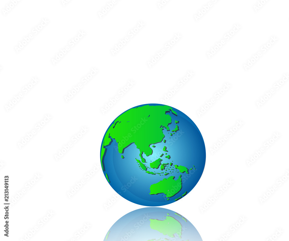 globe 3d vector illustration
