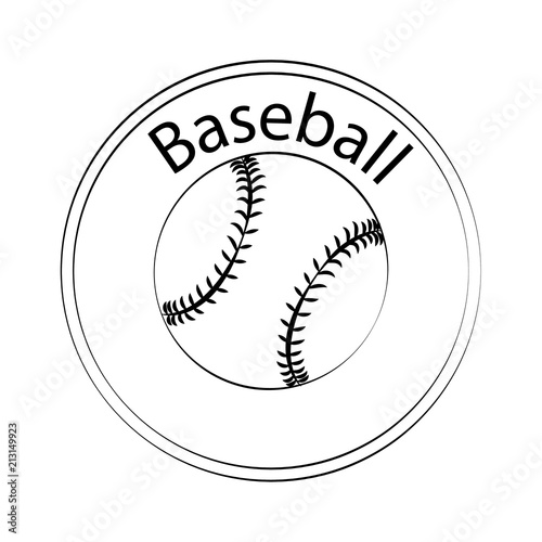 Abstract baseball label
