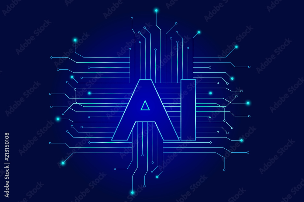 Fototapeta premium AI abstract technology background