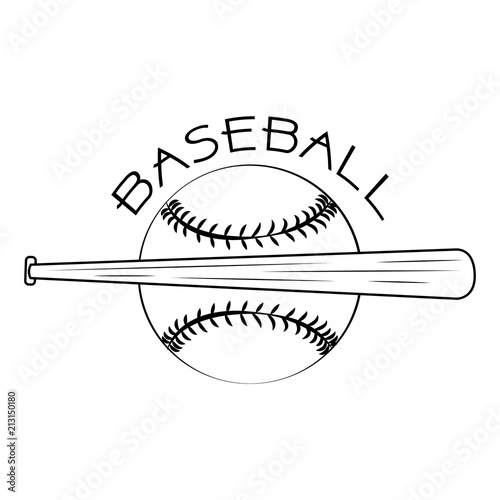 Abstract baseball label