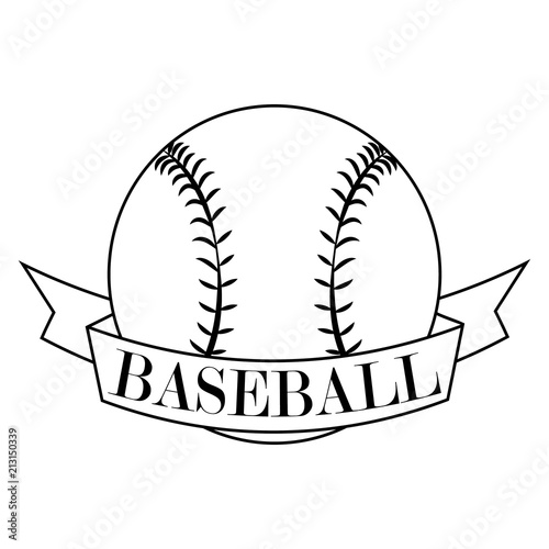 Abstract baseball label