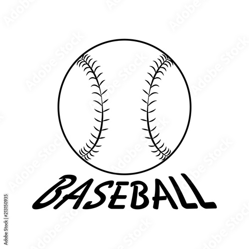 Abstract baseball label