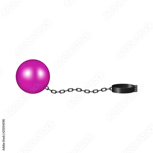 Vintage shackle in pink and black design