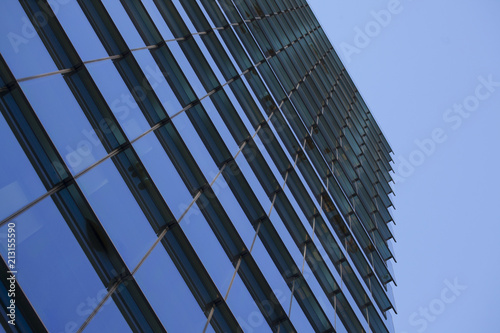 glass windows of abstract building