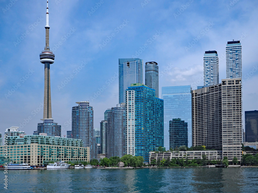 Fototapeta premium Toronto downtown waterfront skyline as of July 2018 ..