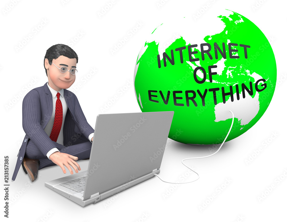 Internet Of Everything Smart System 3d Rendering Internet Of Everything Smart System 3d Rendering