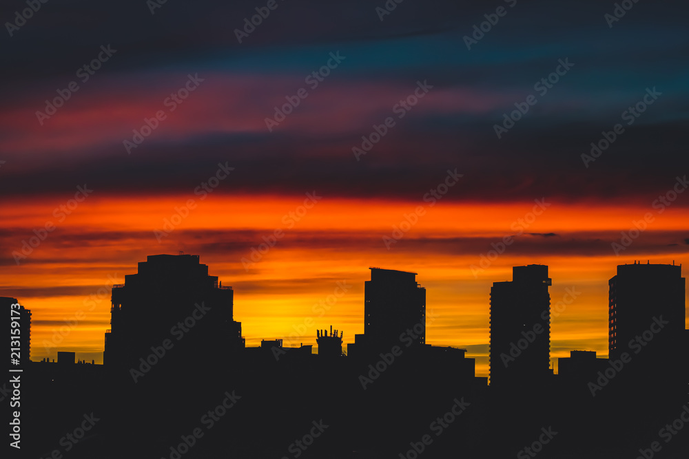 Silhouette Sunset in Calgary