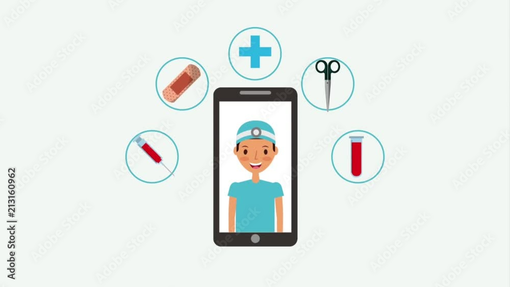 doctor in smartphone medical app supplies animation hd doctor in smartphone medical app supplies animation hd