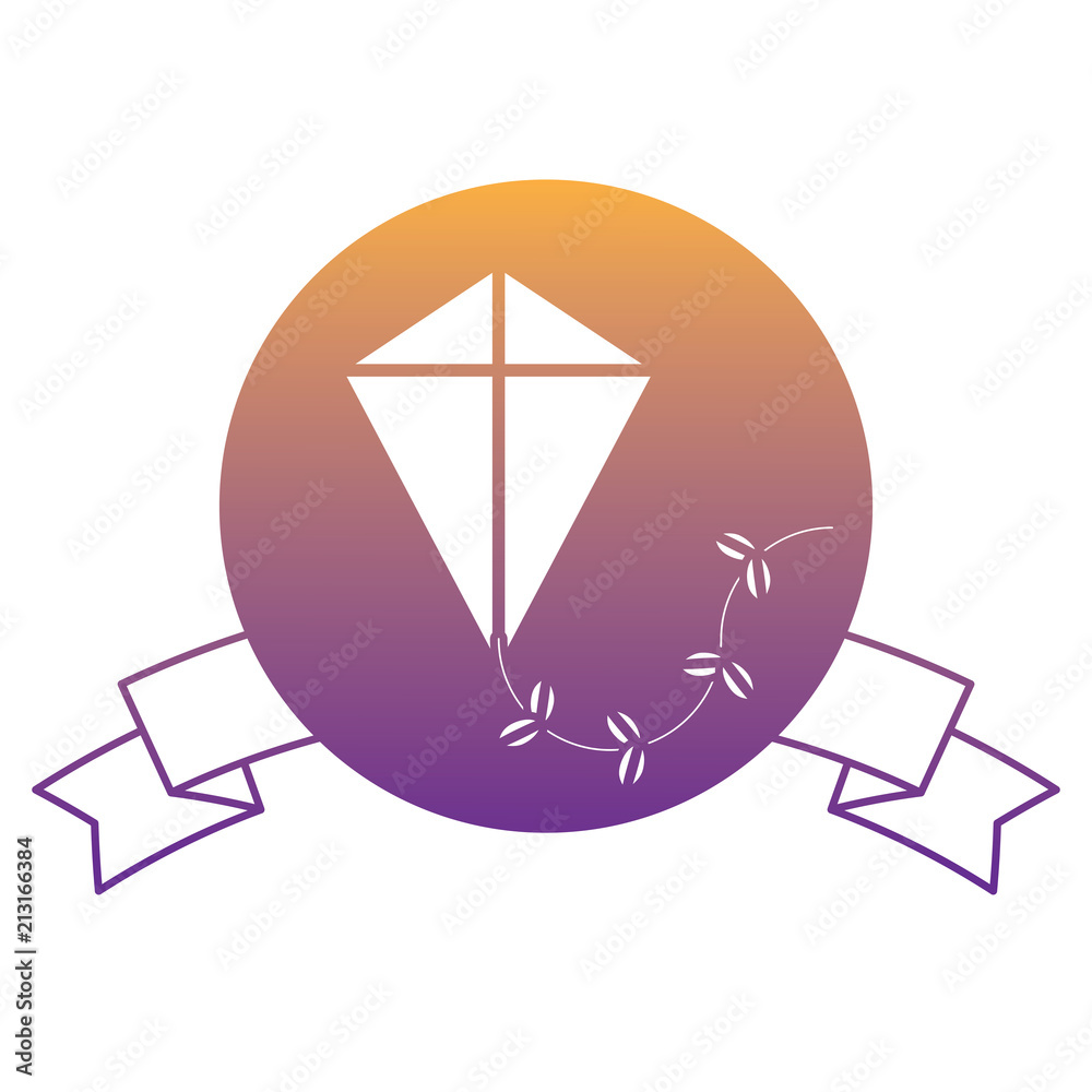 emblem with kite icon emblem with kite icon