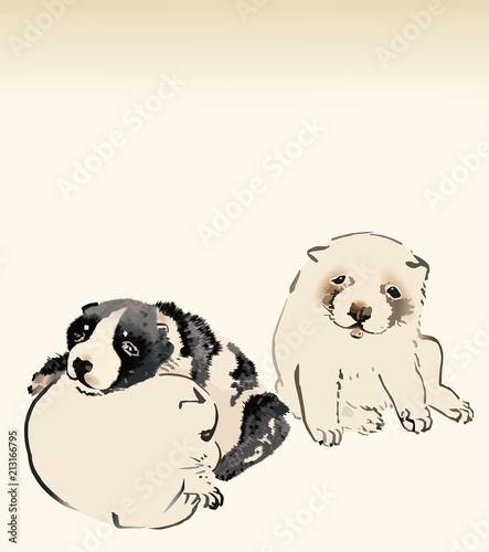 円山応挙の犬 Stock Illustration Adobe Stock 円山応挙の犬 Stock Illustration Adobe Stock