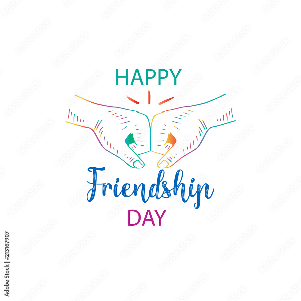 Fototapeta premium Happy Friendship day greeting card.
