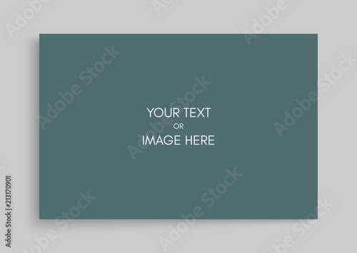 Mockup of a landscape-oriented magazine or catalogue. Blank sheet of paper. Element for advertising and promotional message. 3d vector illustration for your design.