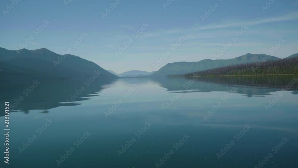 Glacier National Park from a ferry on Lake McDonald, Montana USA. Glacier National Park from a ferry on Lake McDonald, Montana USA.