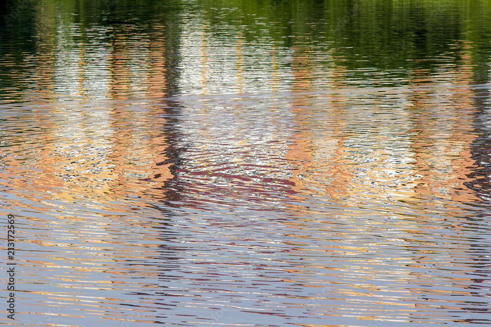 Reflection of a building on the lake as abstract background Reflection of a building on the lake as abstract background