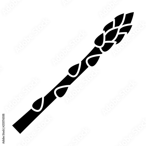 Garden asparagus or sparrow grass flat vector icon for vegetable apps and websites