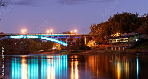 Anzac Parade Bridge at dusk, Hamilton photo