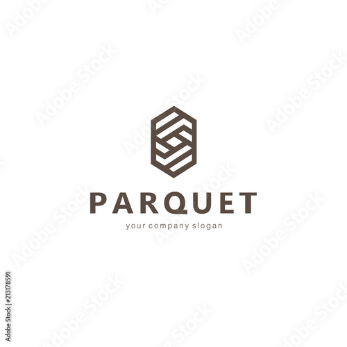 Vector logo design template for parquet, laminate, flooring, tiles