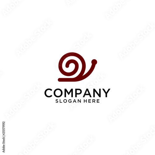 Line snail logo design
