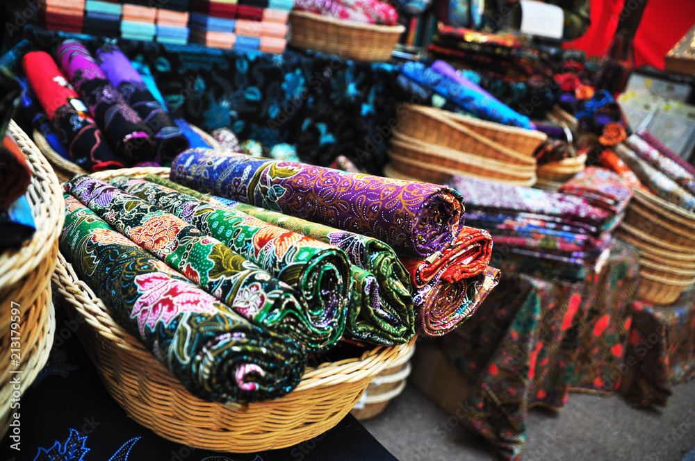 Popular Malaysian Fabric with Batik prints, Close up shots, variety of design and pattern