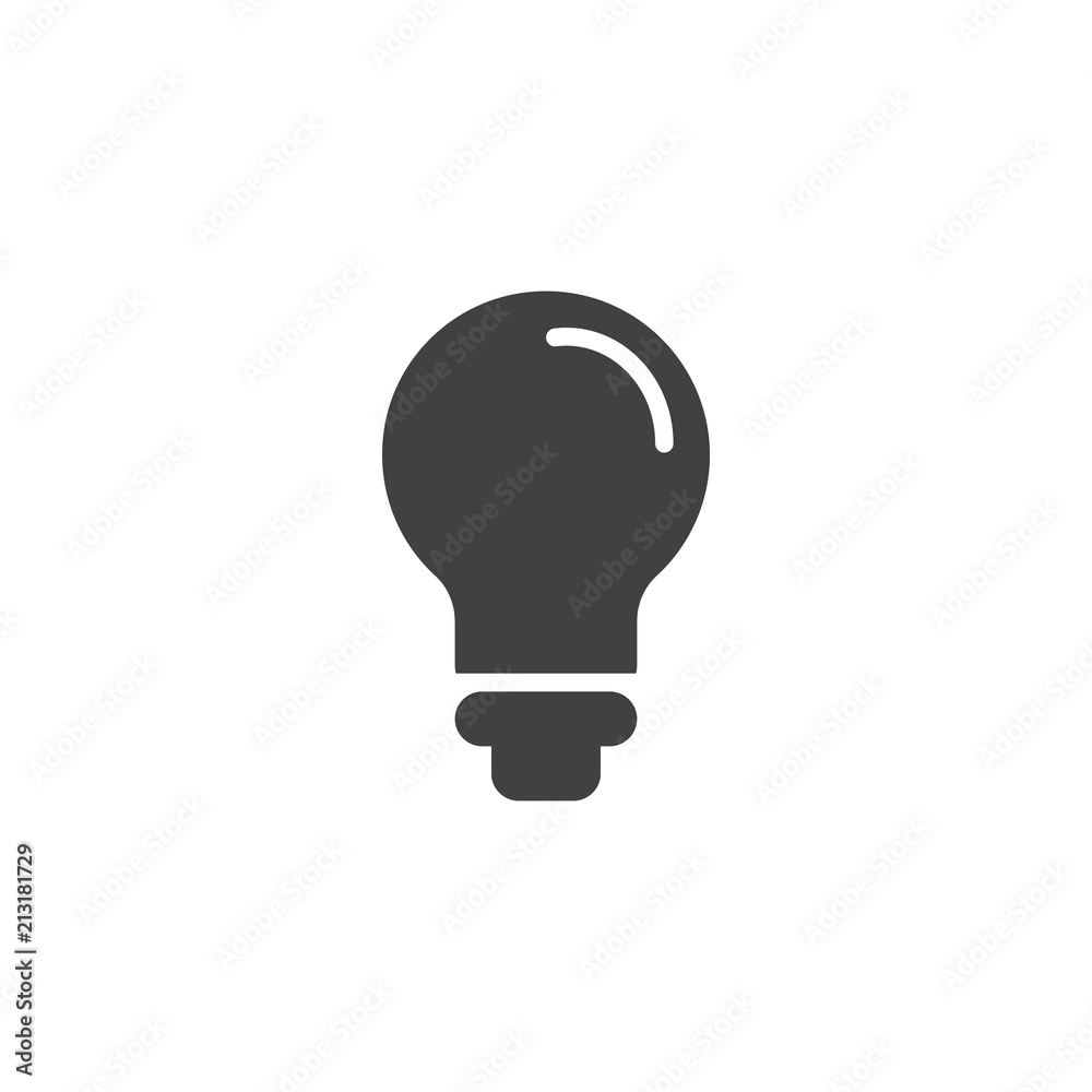 Light bulb vector icon. filled flat sign for mobile concept and web design. Idea simple solid icon. Lamp symbol, logo illustration. Pixel perfect vector graphics Light bulb vector icon. filled flat sign for mobile concept and web design. Idea simple solid icon. Lamp symbol, logo illustration. Pixel perfect vector graphics