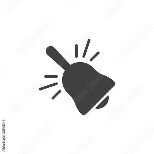 Hand bell vector icon. filled flat sign for mobile concept and web design. Ring bell simple solid icon. Symbol, logo illustration. Pixel perfect vector graphics