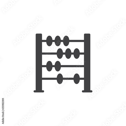Abacus vector icon. filled flat sign for mobile concept and web design. Old retro calculator simple solid icon. Symbol, logo illustration. Pixel perfect vector graphics