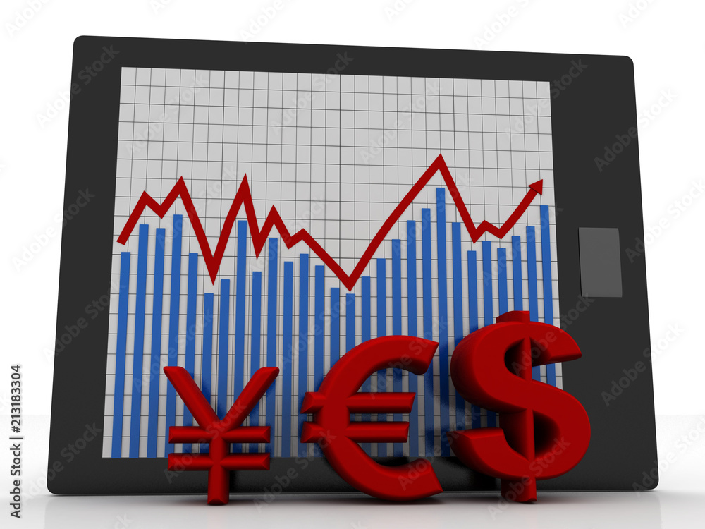 3d rendering Global Currencies illustration 3d rendering Global Currencies illustration