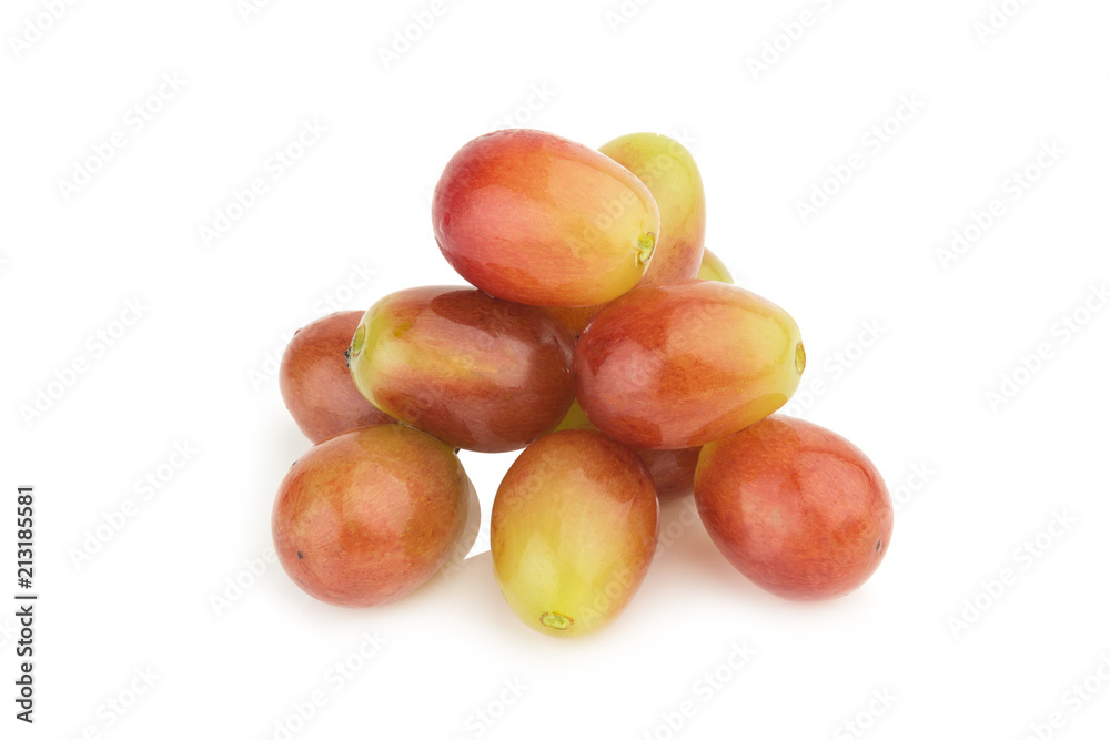 grapes red. ripe fresh. water drop isolated on white background grapes red. ripe fresh. water drop isolated on white background