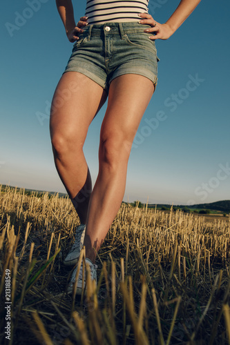 Muscular legs outdoor