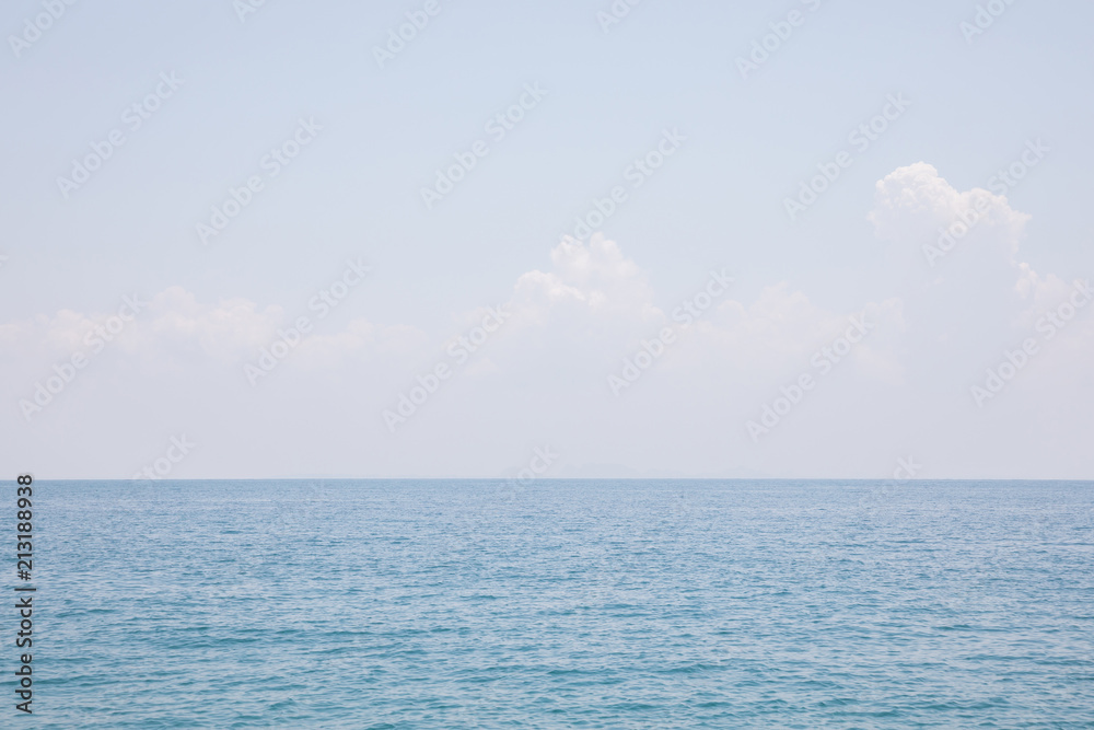 Sea and blue sky background