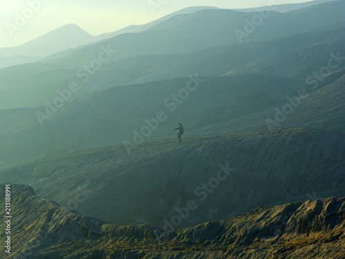 Bromo Landscape in a foggy morning