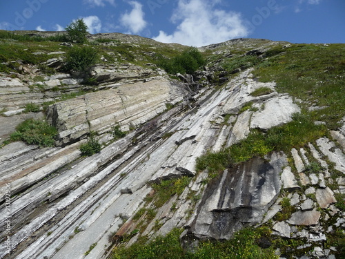 Mattmarksee, Saas Almagell, structure of rock stones photo