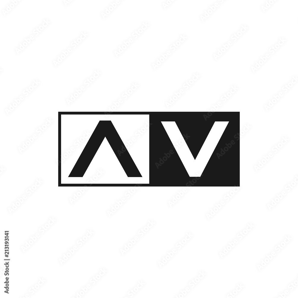 Initial Letter AV Logo Template Design