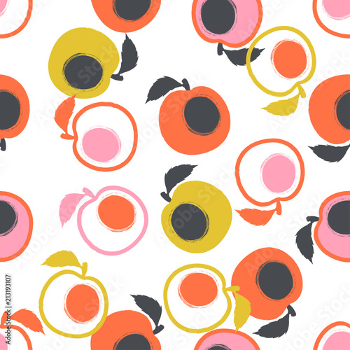 pattern with peaches