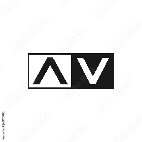Initial Letter AV Logo Template Design