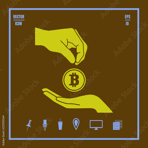 bitcoin accumulation Vector icon