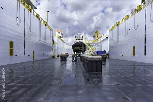 Floating drydock Antwerp harbour