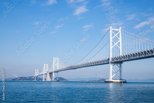 Seto Ohashi Bridge in seto inland sea,kagawa,shikoku,japan photo
