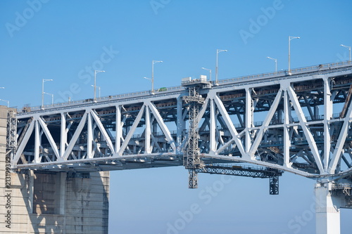 Structure of Seto Ohashi Bridge in seto inland sea,kagawa,shikoku,japan