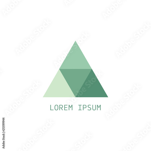 pyramid logo vector illustration. triangle logo . modern logo. 