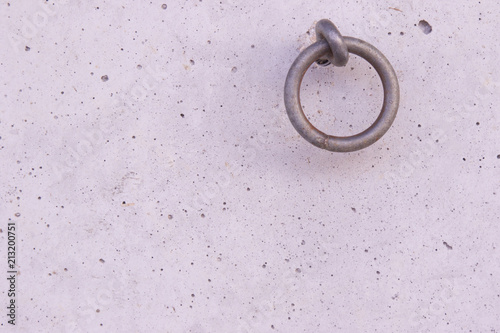 Metal ring in concrete wall