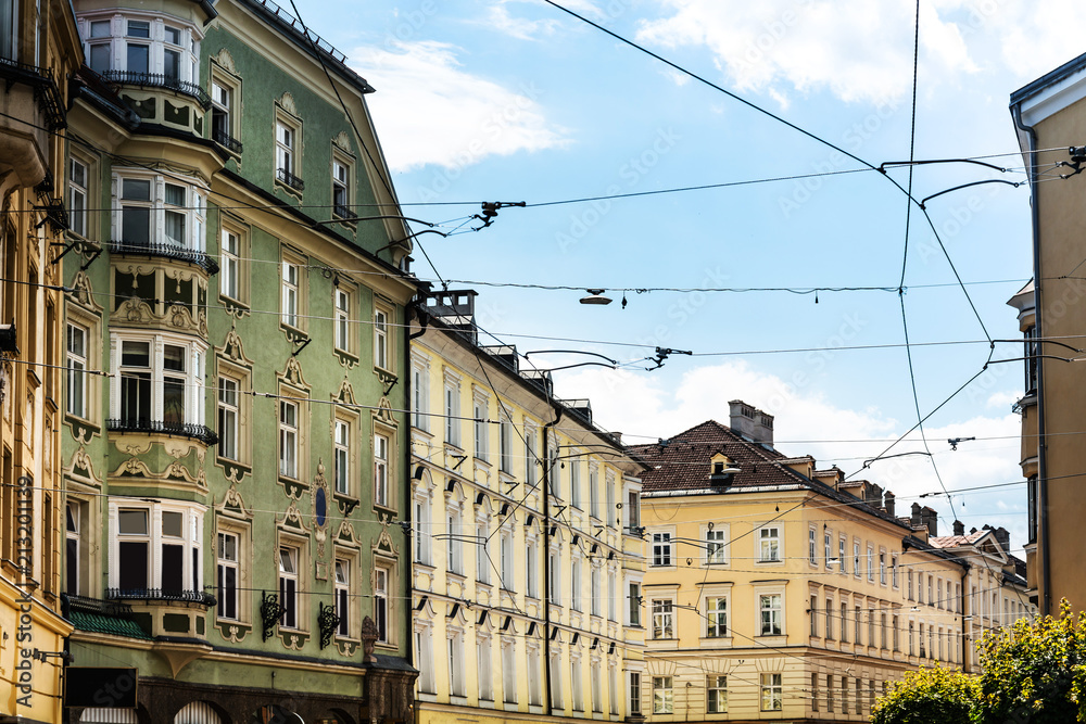 Obraz premium Antique building view in Old Town Innsbruck, Austria
