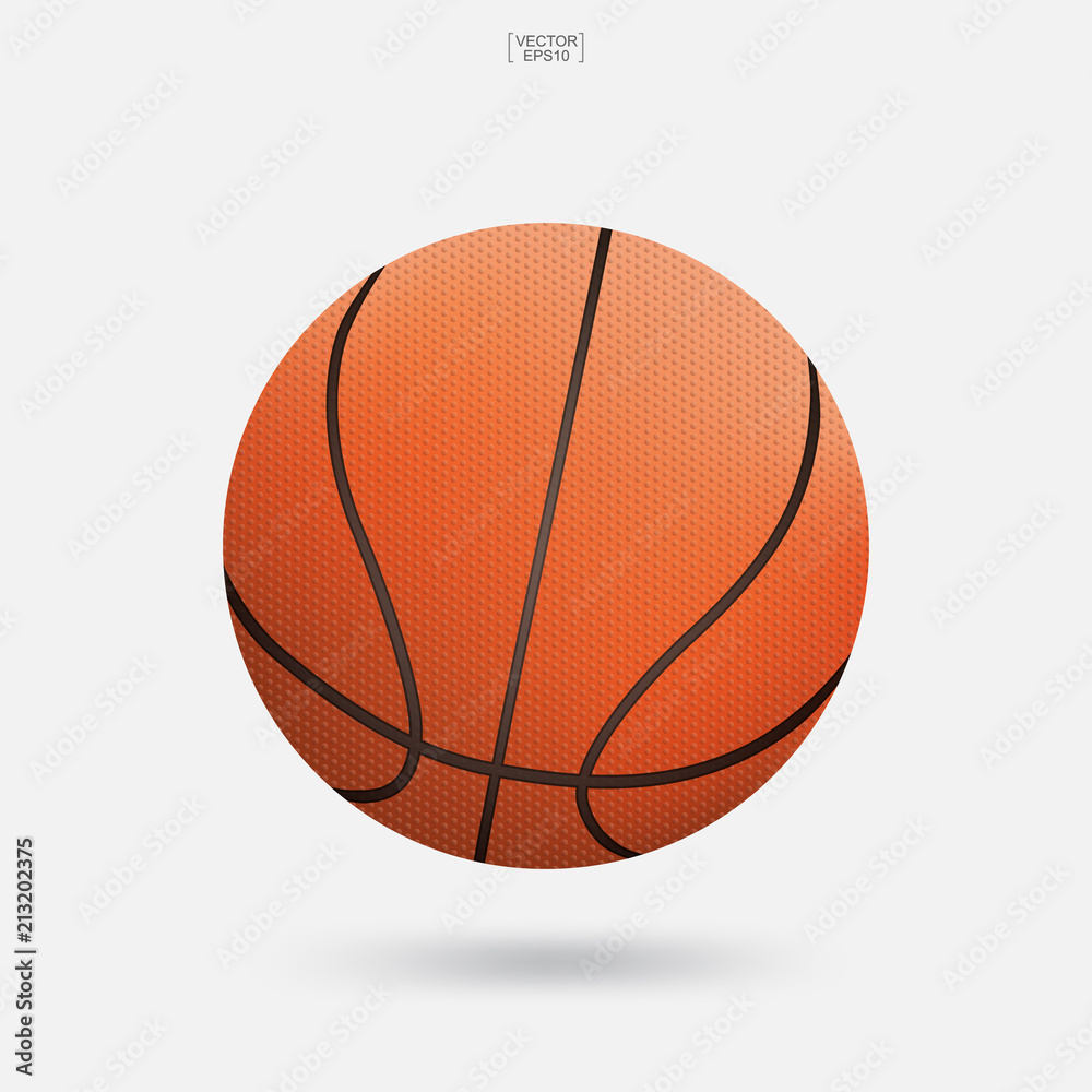 Basketball ball isolated on white background. Vector.