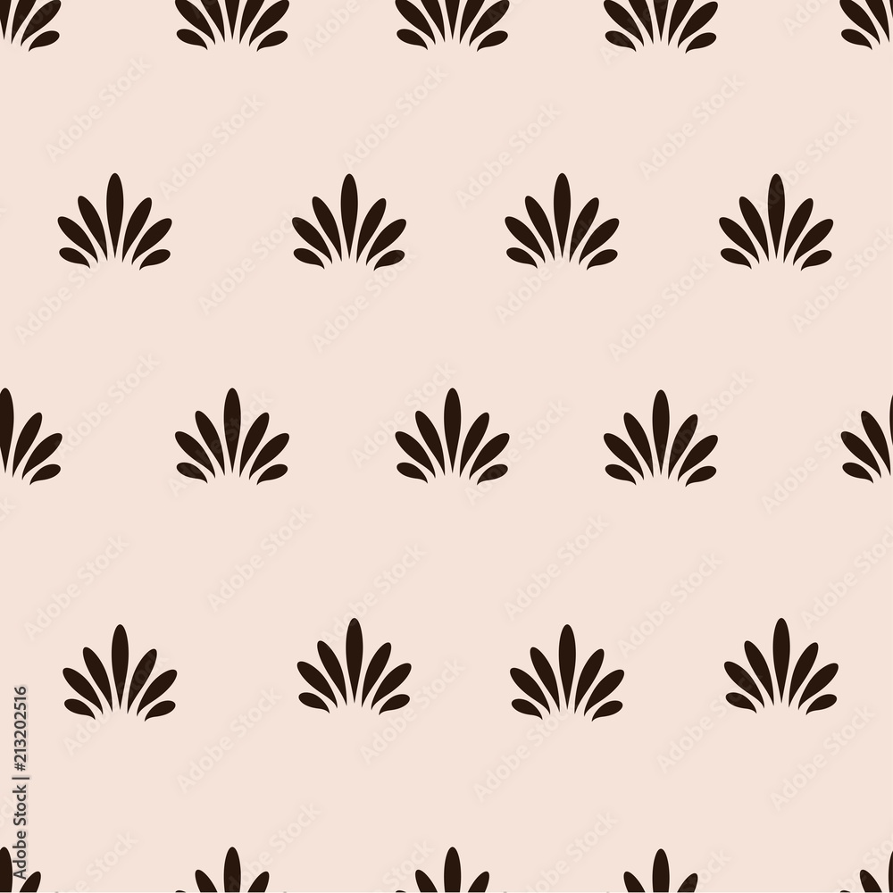 Obraz premium Vintage, retro palmette seamless vector pattern